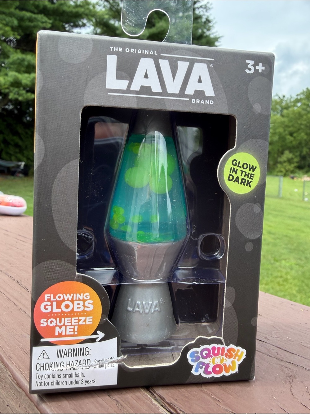 Schylling LAVA Kids Glow-in-the-Dark Green Mini Lava Lamp